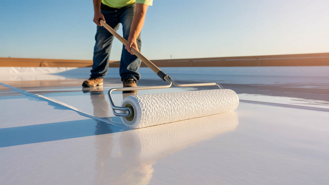 Professional coating application from above